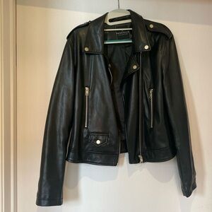 Faux Leather Black Moto Jacket